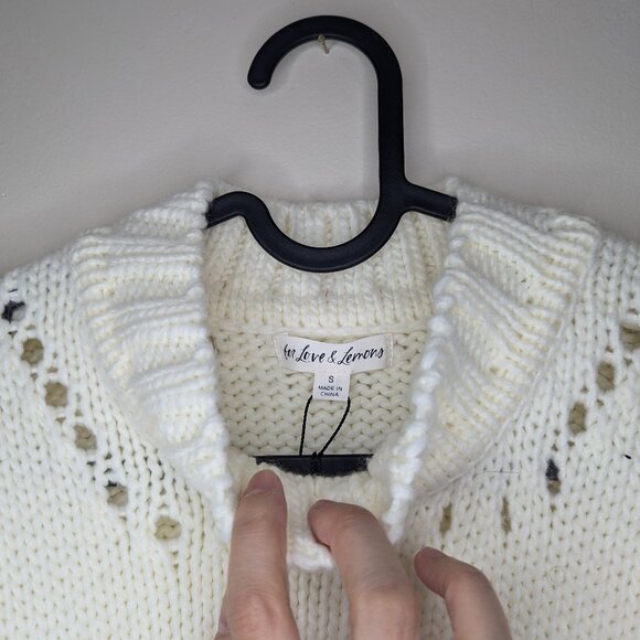 For Love & Lemons Jules Sweater Dress in Ivory - Picture 4 of 5